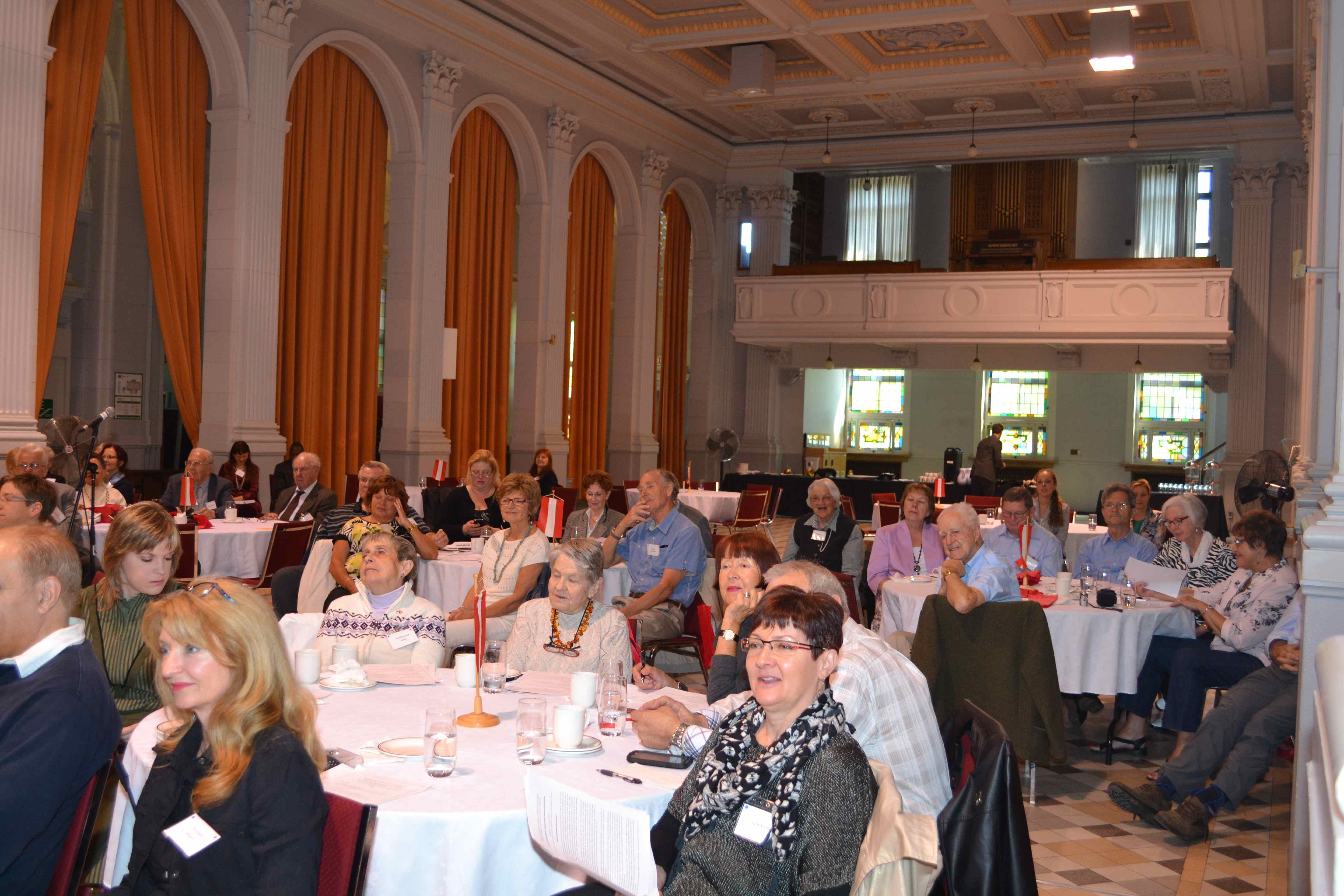 Symposium participants in Tabaret Hall